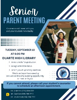 Senior Parent Meeting